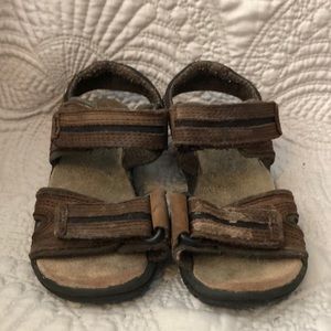 Stride Rite brown leather sandals - size 9XW
